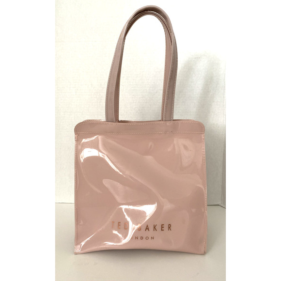 Ted Baker Arycon Powder Pink Shopper Bag Tote Bow Plastic PVC Small - Picture 5 of 8